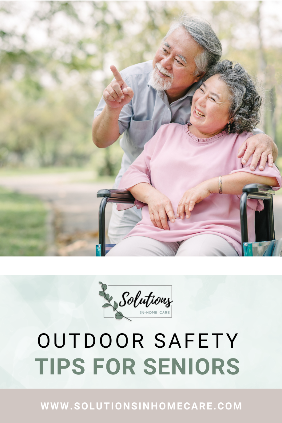 blog post graphic for "Outdoor Safety Tips for Seniors" from Solutions In-Home Care